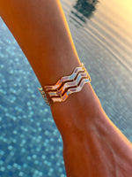Load image into Gallery viewer, Sunset Wave Enamel Bracelet
