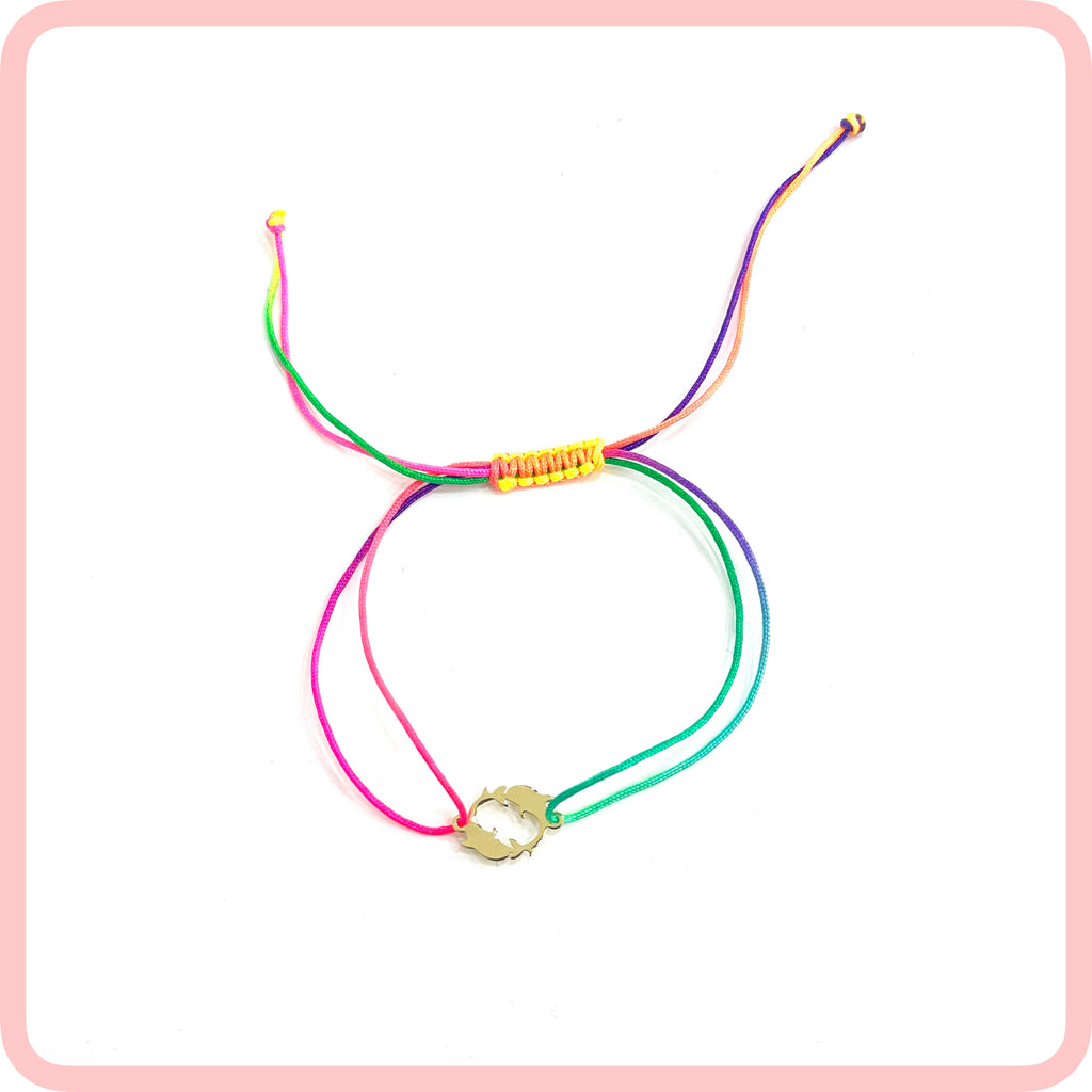 Two Dolphins Rope Anklet