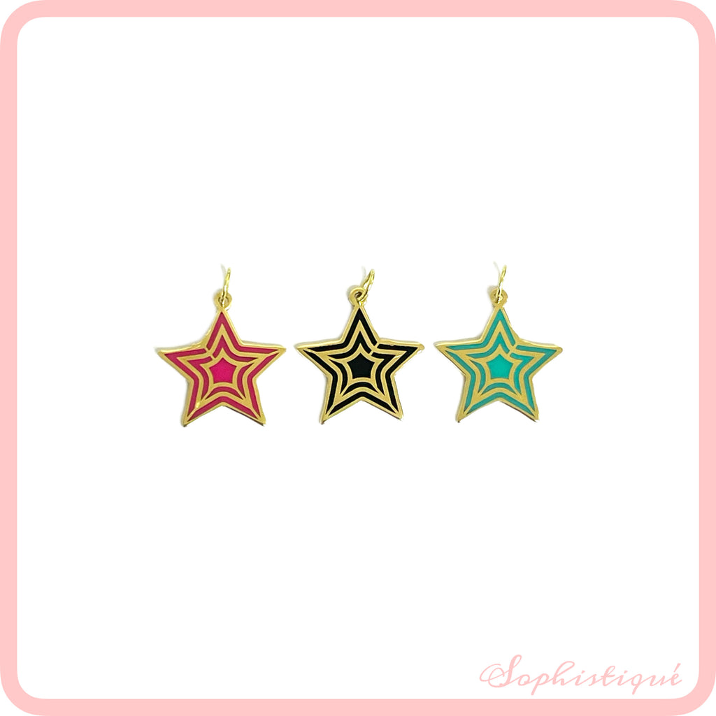 Enamel Sparkling Star Pendant/Necklace