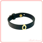 Load image into Gallery viewer, Customized Leather Bracelet With Gold Initials
