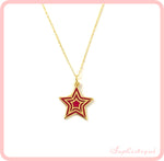 Load image into Gallery viewer, Enamel Sparkling Star Pendant/Necklace
