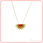 Load image into Gallery viewer, Enamel Sun Necklace
