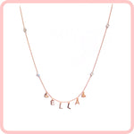Load image into Gallery viewer, Personalized Hanging Letters With Diamonds Name Necklace
