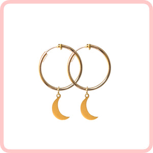 Moon Hoop (17 mm) Earrings