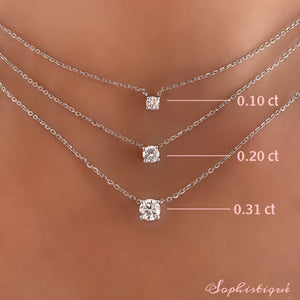 Stud Diamond Necklace