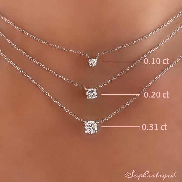 Diamond stud chain necklace Clearance