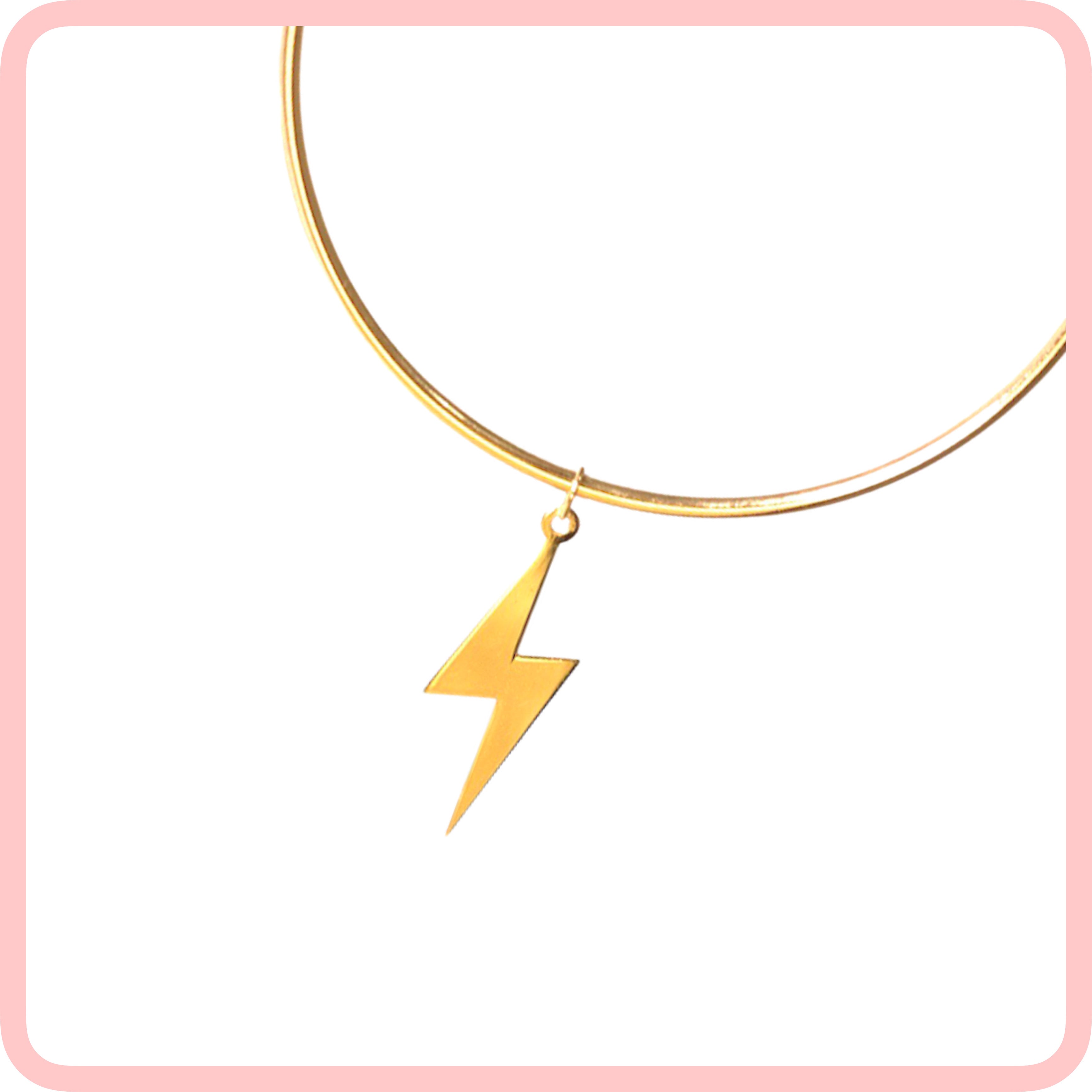 Lightning Hoop (50 mm) Earrings