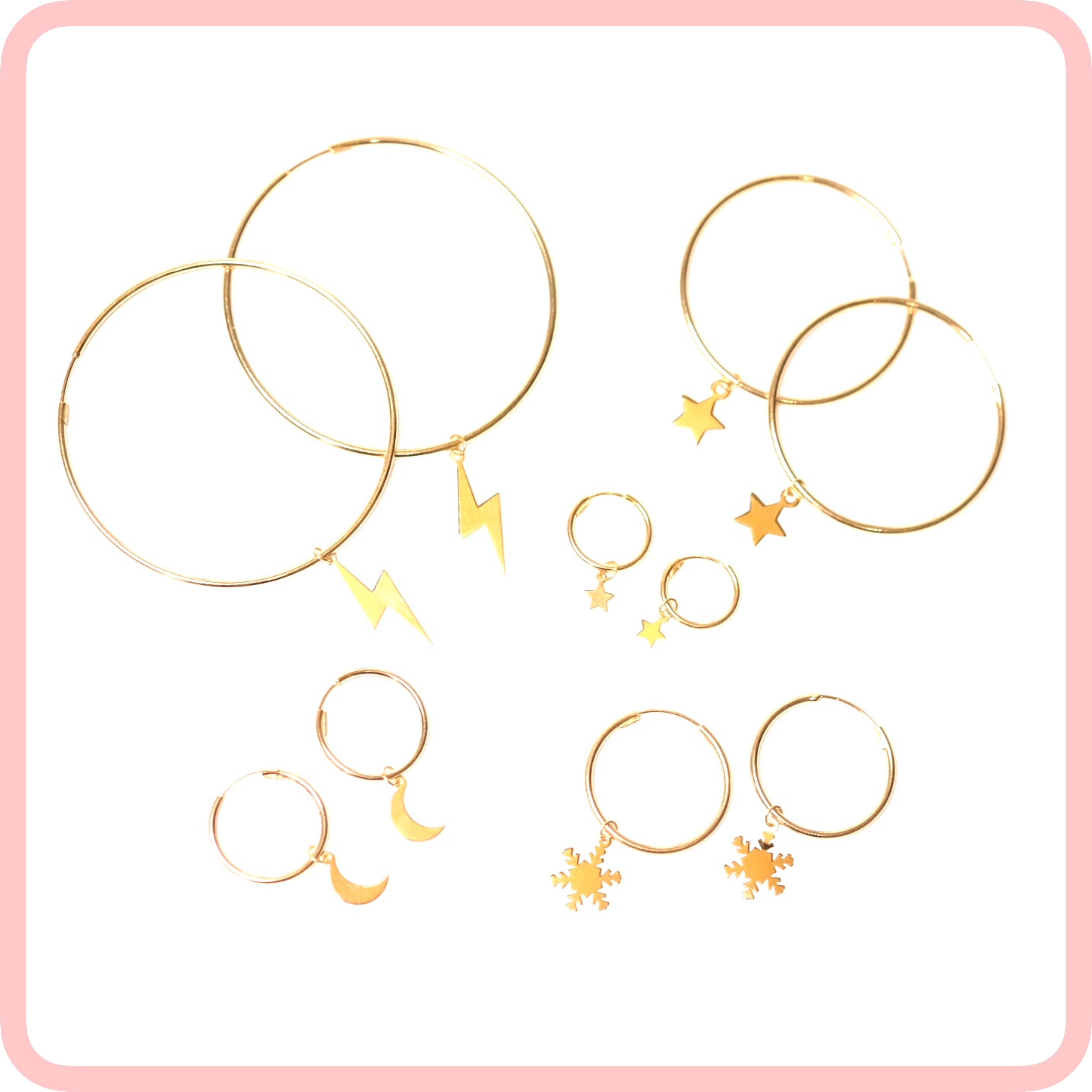 Star Hoop (12 mm) Earrings