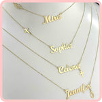 Load image into Gallery viewer, Name With Hanging Charm Necklace
