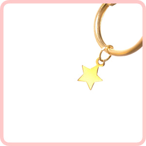 Star Hoop (12 mm) Earrings