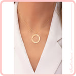 Load image into Gallery viewer, Personalized Circle Birthstone Necklace/Pendant
