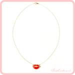 Load image into Gallery viewer, Lips Enamel Necklace
