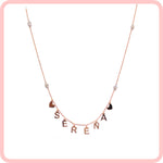 Load image into Gallery viewer, Personalized Hanging Letters With Diamonds Name Necklace
