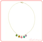 Load image into Gallery viewer, Enamel Circle Necklace Names/Initials
