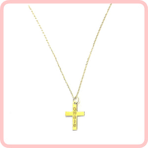 Customized Name Engraved On Cross Necklace