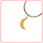 Load image into Gallery viewer, Moon Hoop (17 mm) Earrings
