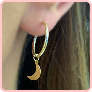 Moon Hoop (17 mm) Earrings